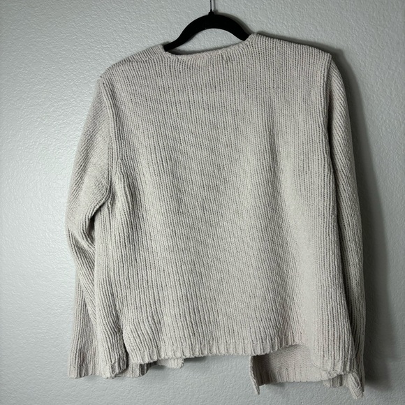 Orvis Women’s Size Large Ecru Chenille Button Up Cardigan Long Sleeve - Picture 8 of 8